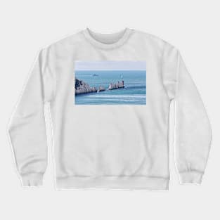 The Needles with passing Boat Crewneck Sweatshirt